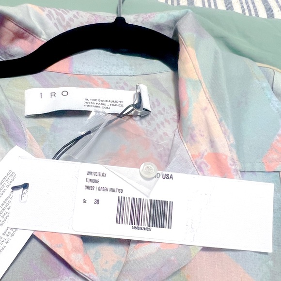 (New with Tags) IRO Cielo Abstract Print Shirt Dress - Picture 6 of 11